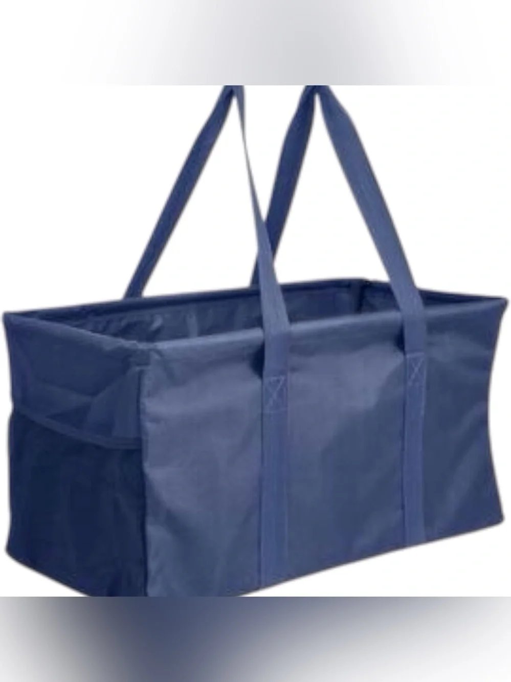 Lucazzi XL Collapsible Utility Tote Bag Navy Blue Storage Organizer NWOT